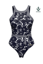 Sunseeker Bold Bloom Navy Onepiece