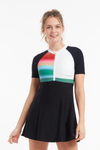 Sunseeker Rainbow Forest Half Zip Swim Dress