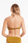 Riviera Amber Pleated Bandeau Bikini Top