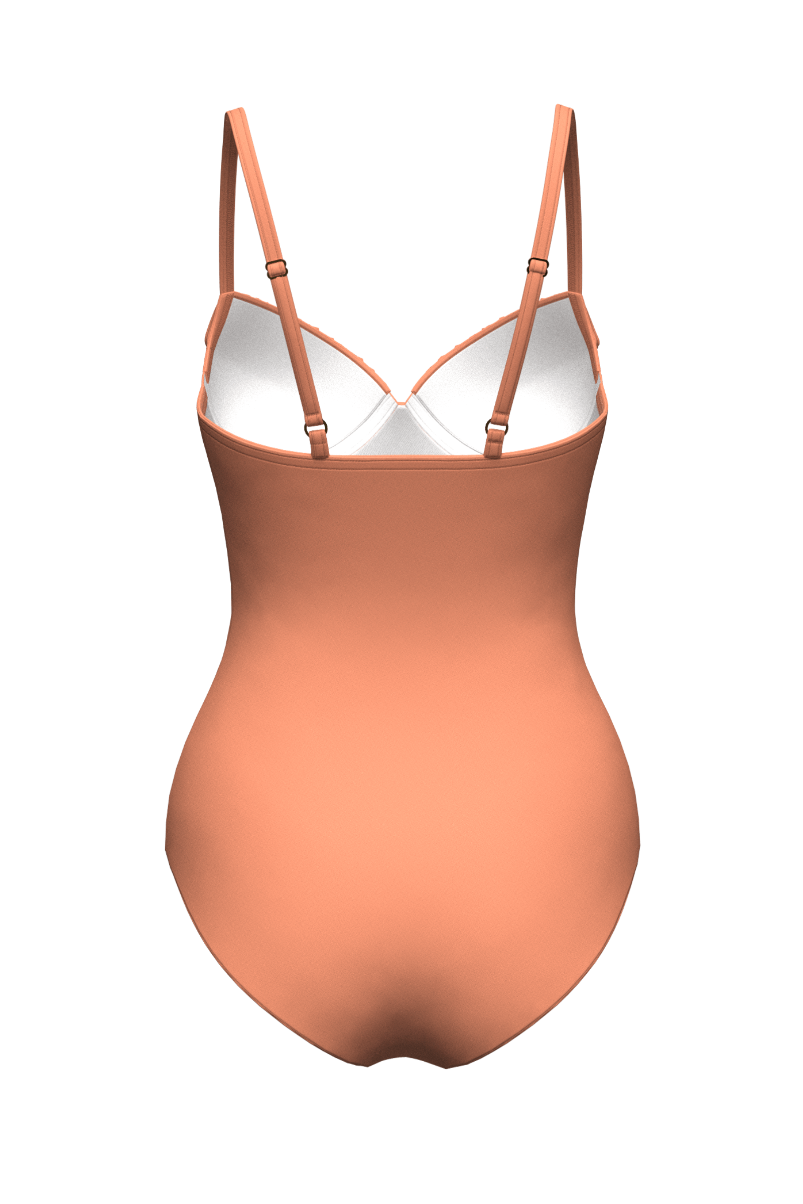 Sunseeker Core Solid Deep Peach Pintuck Onepiece