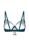 Core Solid Corsair Pintuck Tied Bikini Top