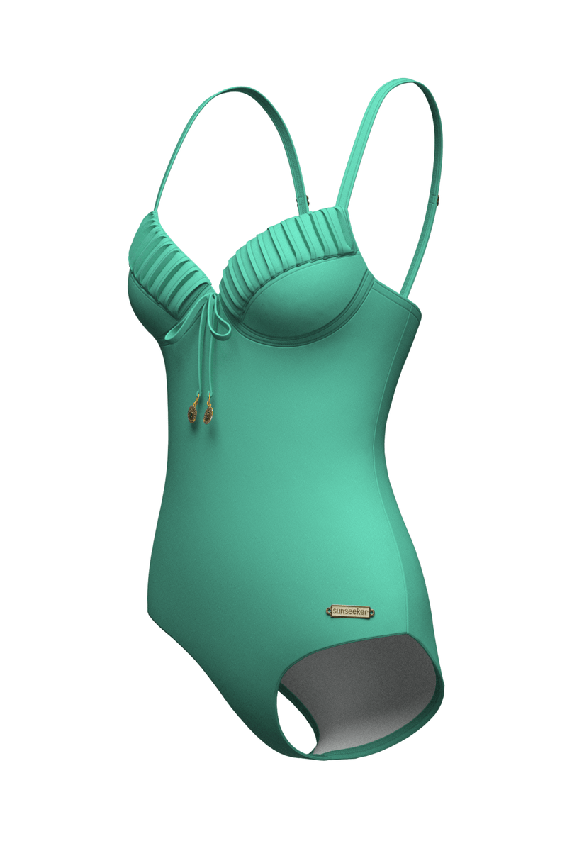 Core Solid Mint Green Pintuck Onepiece