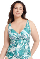 Sunseeker Elevated Tropics Tropical Green Plus Cup Tankini Top