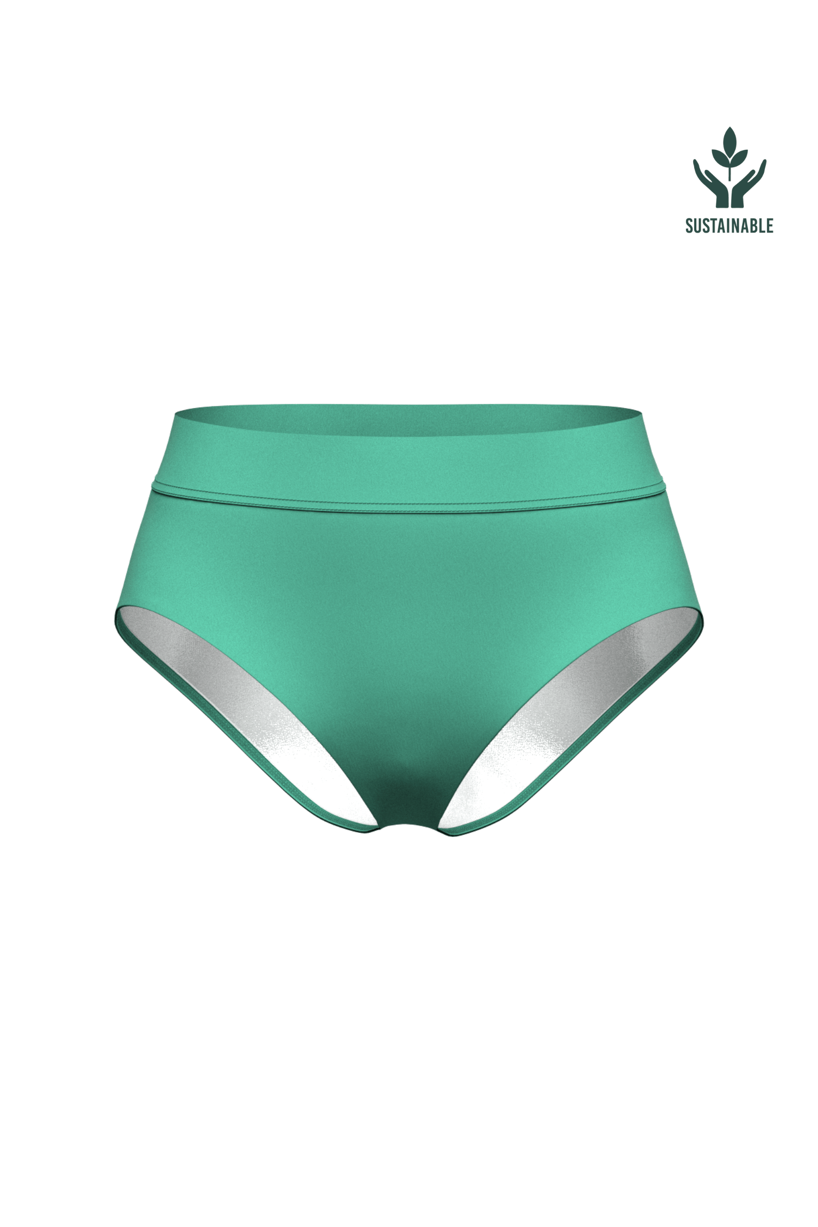 Core Solid Mint Green High-waist Pant