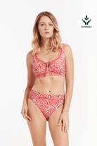 Sunseeker Inner Peace Spiced Coral Plus Cup Tied Front Bikini Top