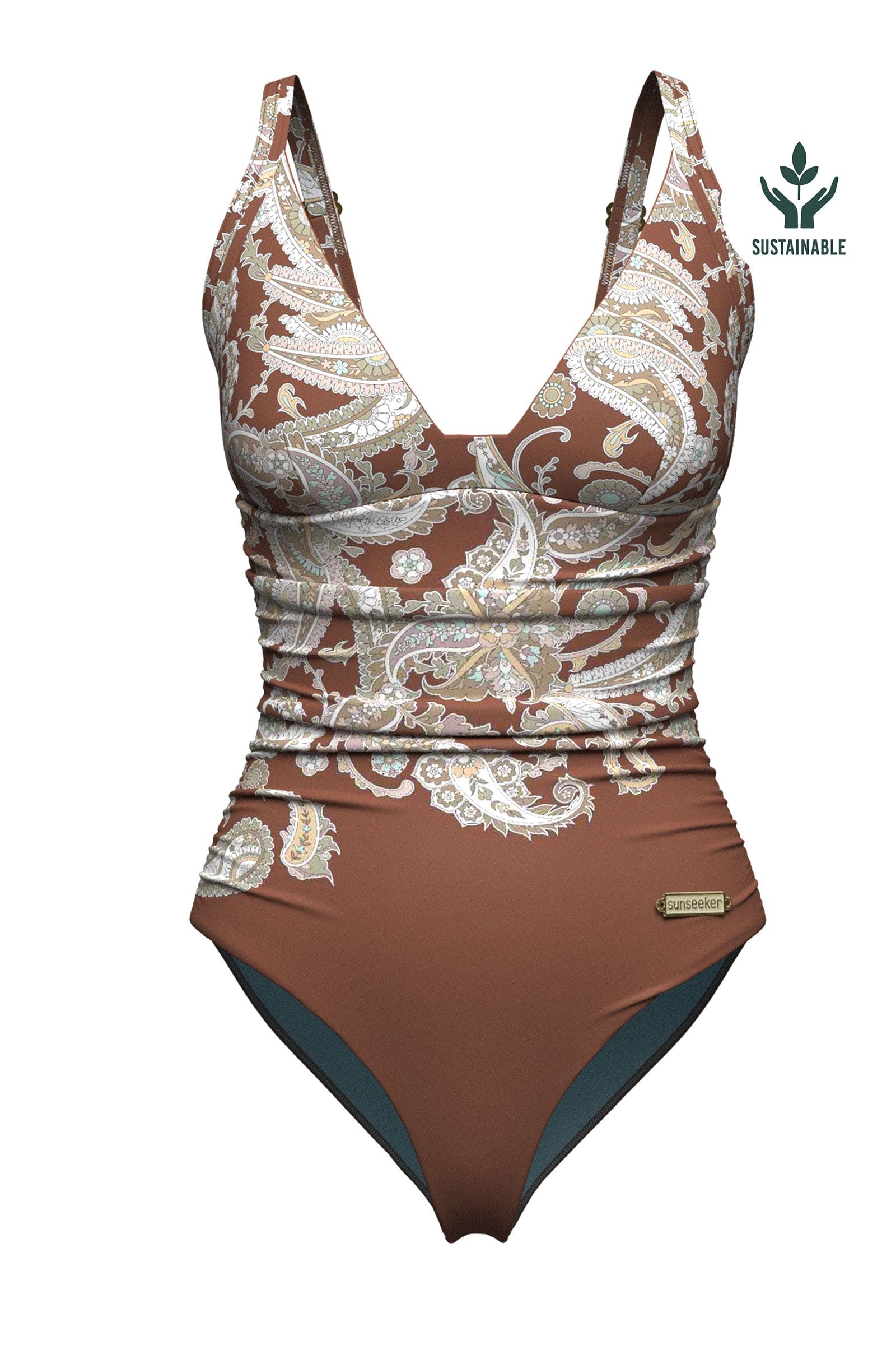 Sunseeker Grounded Culture Mocca Plus Cup Placement Print Onepiece