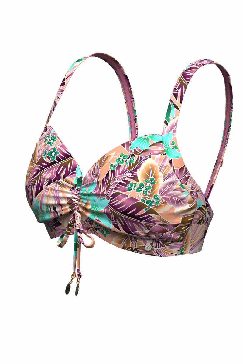 My Paradiso Plus Cup Ruched Front Bikini Top