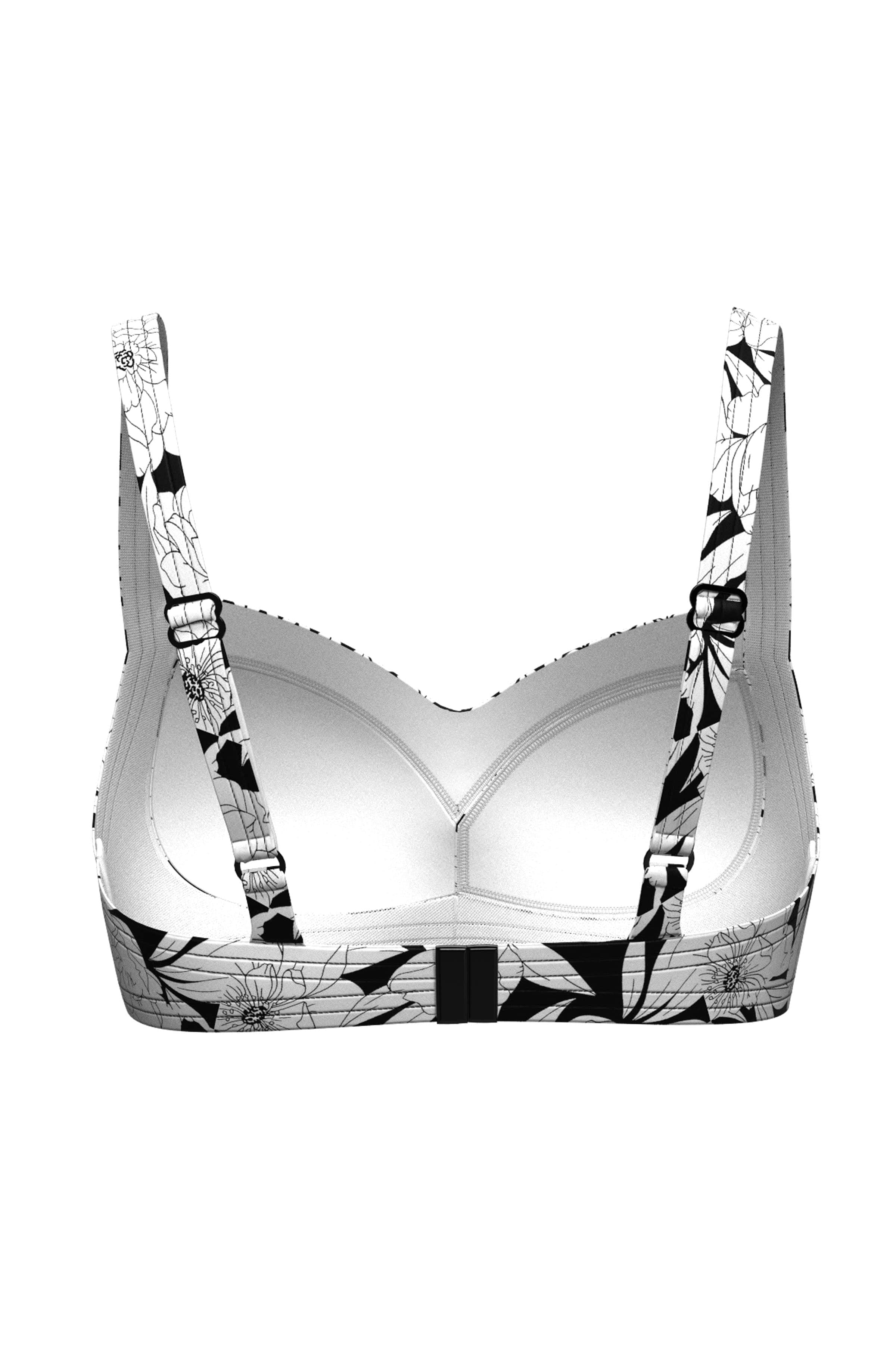 Sunseeker Bold Bloom Plus Cup Tie Front Bikini Top