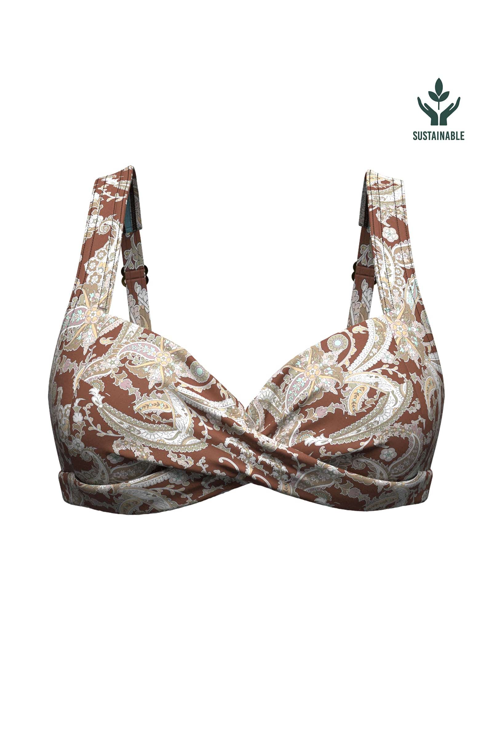 Grounded Culture Plus Cup Moulded Underwire Bikini Top