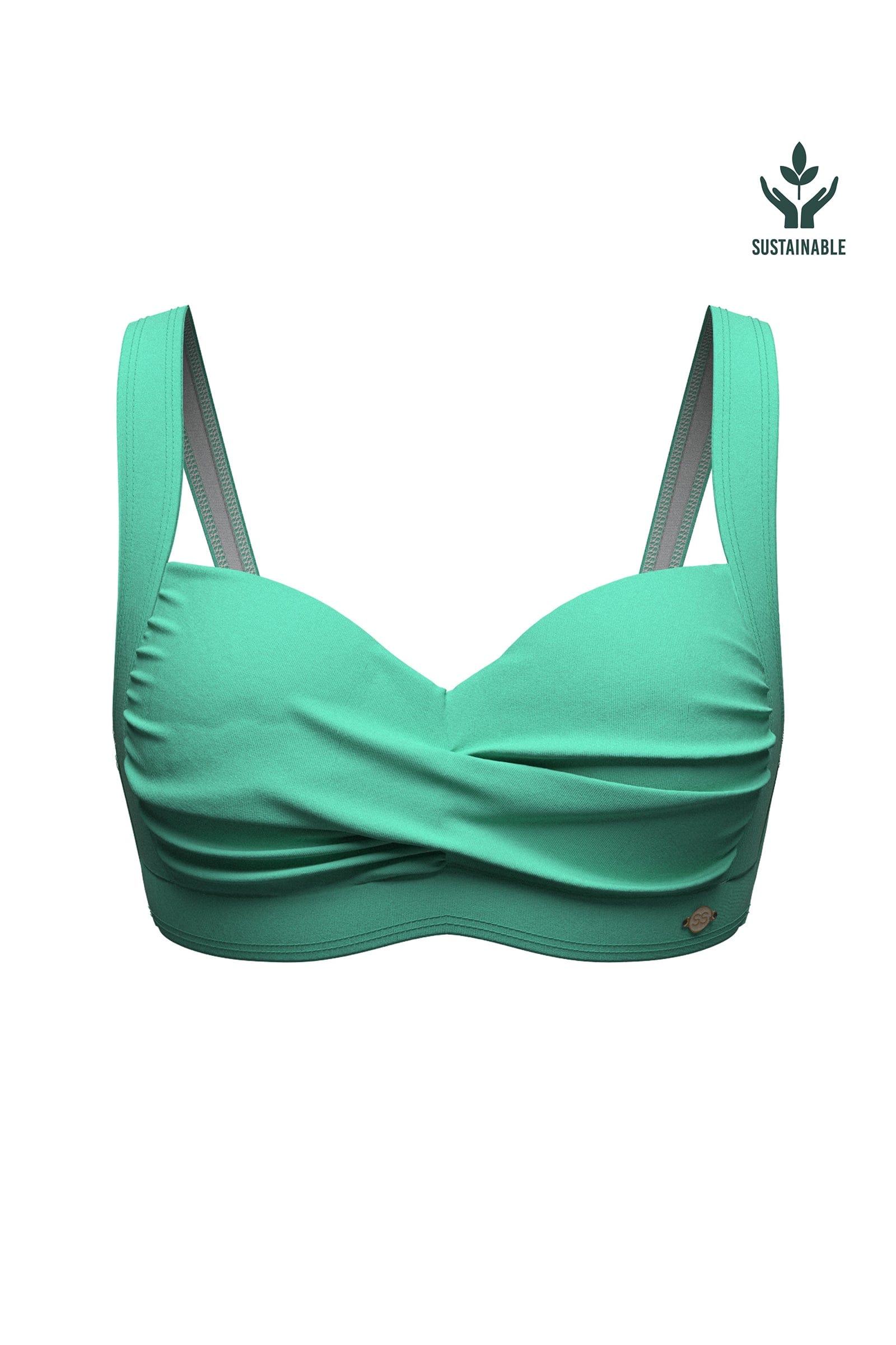 Sunseeker Core Solid Plus Cup Twist Front Bikini Top