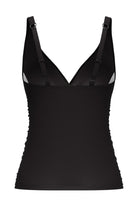 Sunseeker Core Solid Black Plus Cup Cross Front Tankini