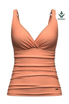 Sunseeker Core Solid Deep Peach Plus Cup Cross Front Tankini