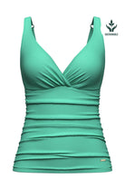 Sunseeker Core Mint Green Solid Plus Cup Cross Front Tankini