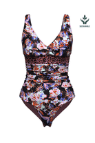 Sunseeker Joyful Florals Black Plus Cup Onepiece