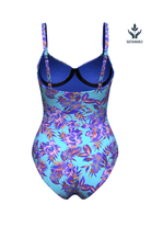 Sunseeker Joyful Florals Blue Underwire Onepiece