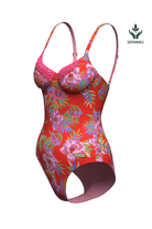 Sunseeker Joyful Florals Red Underwire Onepiece