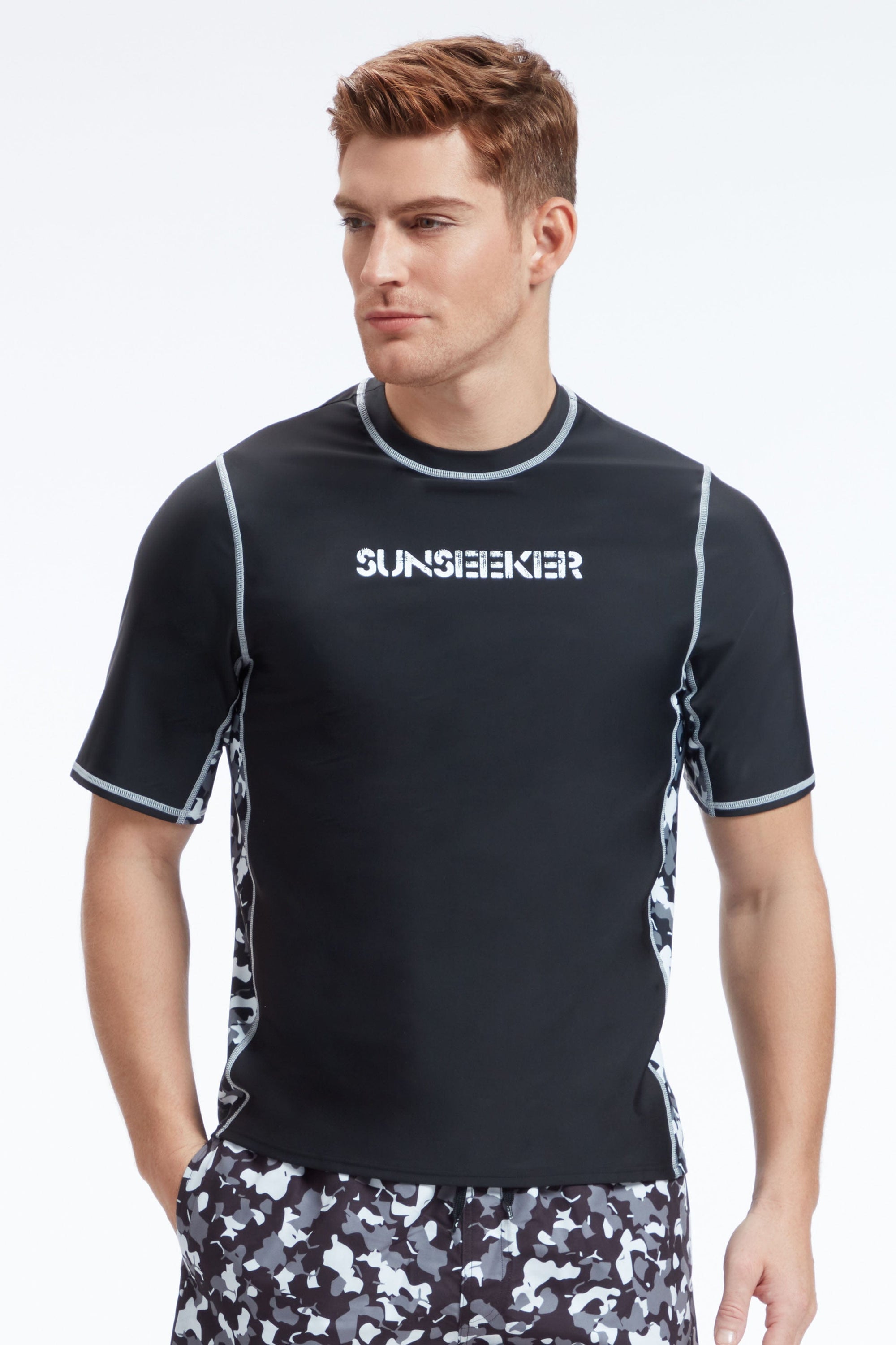 Camo rock short sleeves swim shirt - Sunseeker