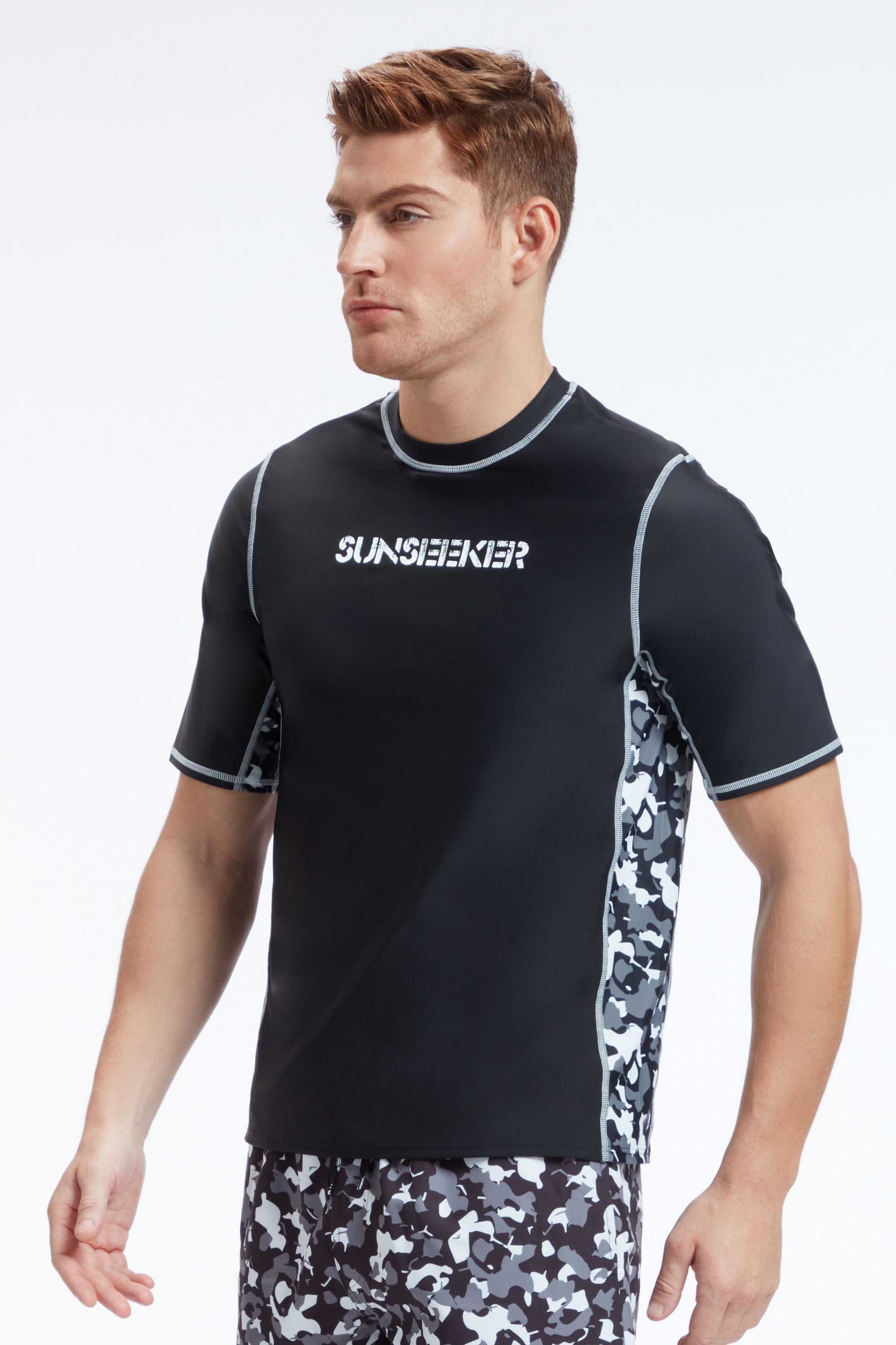 Camo rock short sleeves swim shirt - Sunseeker