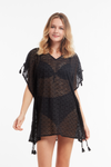 Sunseeker Crochet Black Kaftan