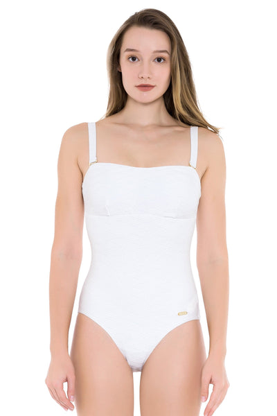 Plus Cup Onepiece Sunkissed Texture Off White Plus Cup One Piece - Sunseeker