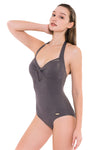 Onepiece Sunkissed Shimmer Charcoal Halter One Piece - Sunseeker