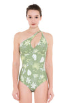 Onepiece South Pacific Palm Moss One Shoulder One piece - Sunseeker