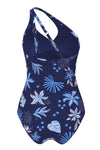 Onepiece South Pacific Palm Navy One Shoulder One piece - Sunseeker