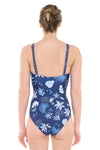 Plus Cup Onepiece South Pacific Palm Navy Plus Cup Twist Front One Piece - Sunseeker