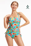 Onepiece Vibrant Vacation Sky Blue Ruched Underwire One piece - Sunseeker
