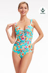Plus Cup Onepiece Vibrant Vacation Sky Blue Plus Cup Underwire One Piece - Sunseeker