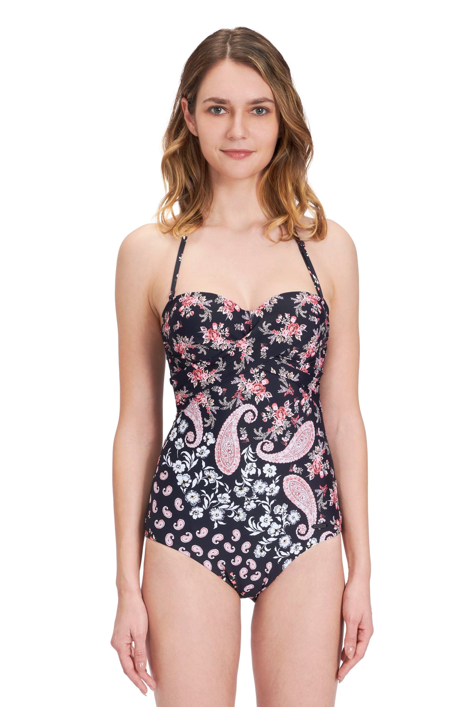 Sunseeker Sweet Paisley Black Underwire One piece