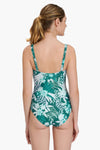 Plus Cup Onepiece Elevated Tropics Tropical Green Plus Cup Twist Front One Piece - Sunseeker
