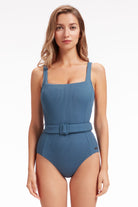 Sunseeker Tactile Comfort French Navy Scoop Neck One Piece