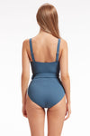 Onepiece Tactile Comfort French Navy Scoop Neck One Piece - Sunseeker