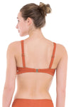 Plus Cup Bikini Tops Sunkissed Texture Rust Plus Cup Underwire Bikini Top - Sunseeker