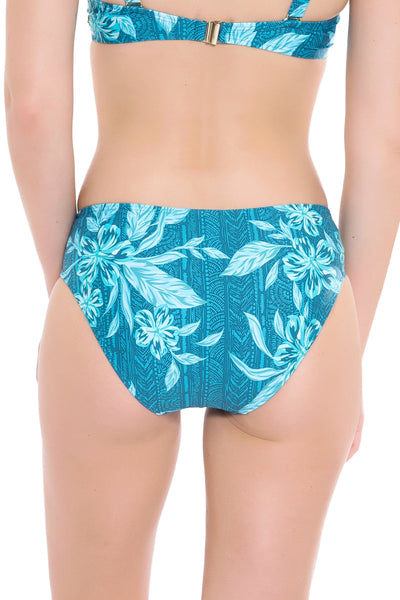 Bikini Bottoms South Pacific Hibiscus Ocean Wide Side Pant - Sunseeker