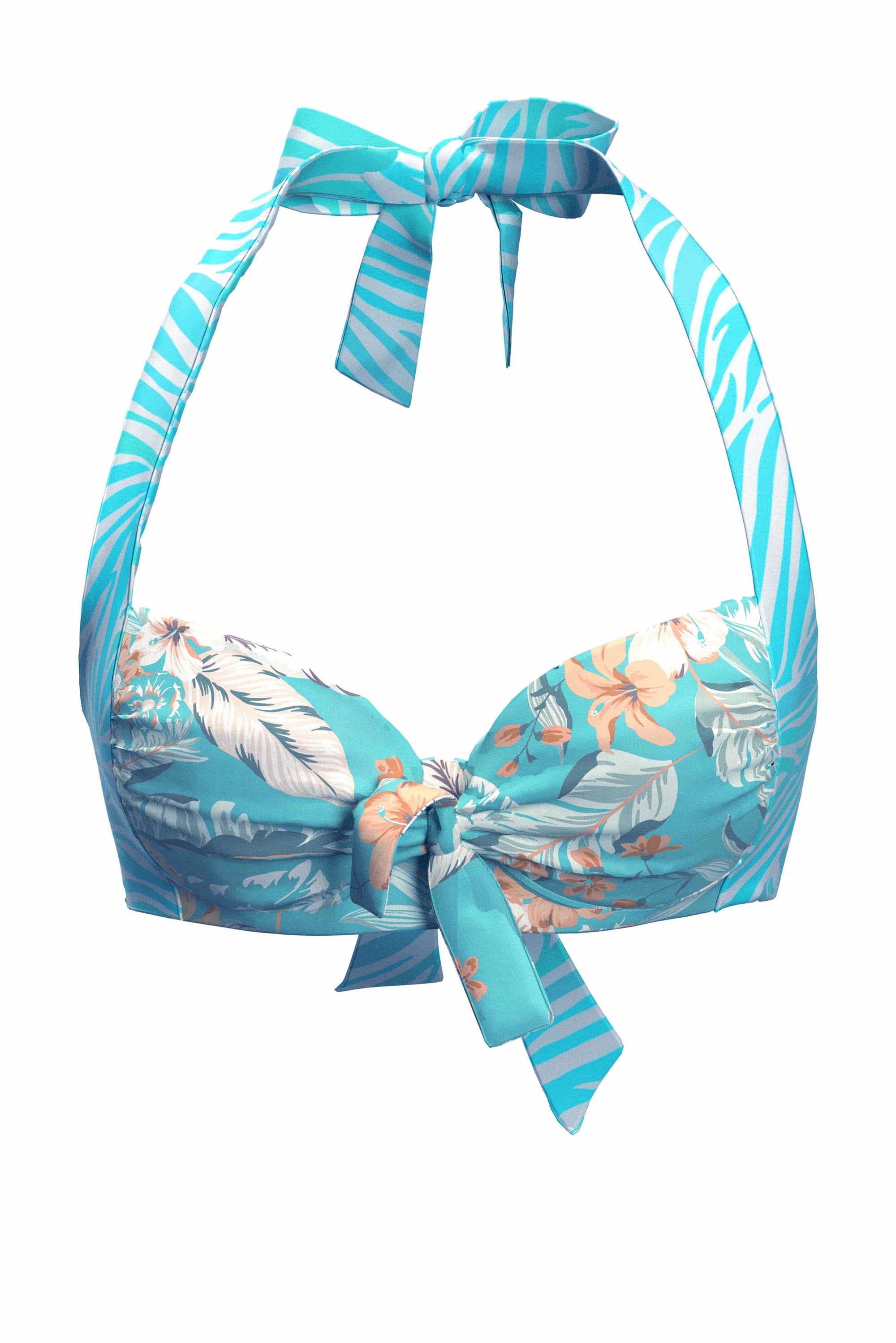 Sunkissed Tropics Aqua Haze Halter Bikini Top