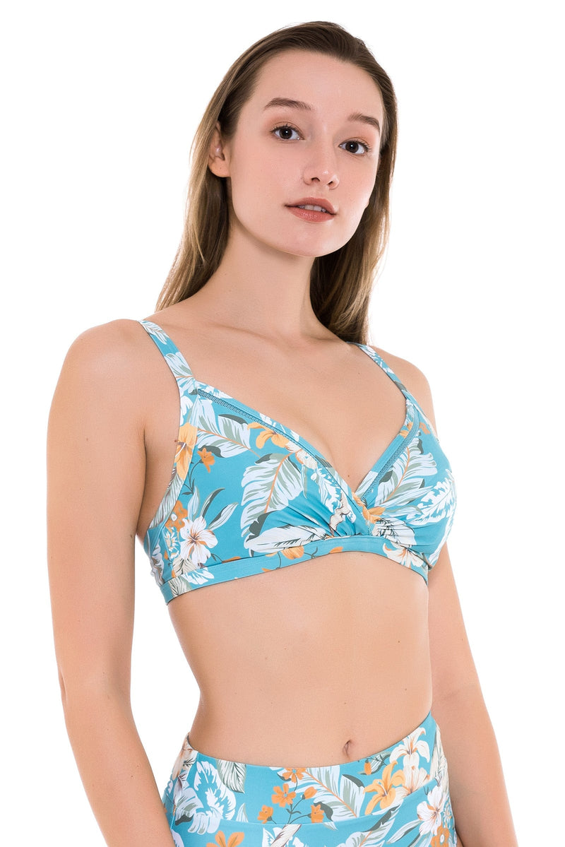 Plus Cup Bikini Tops Sunkissed Tropics Aqua Haze Plus Cup Underwire Bikini Top - Sunseeker