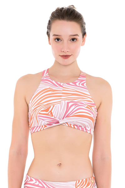 Bikini Tops Sunkissed Safari Rust Twist Front Bikini Top - Sunseeker