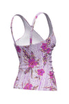 Plus Cup Bikini Tops South Pacific Hibiscus Purple Plus Cup Tankini Top - Sunseeker