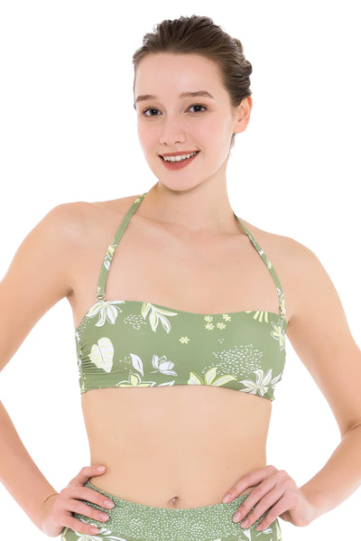 Bikini Tops South Pacific Palm Moss Bandeau Top - Sunseeker