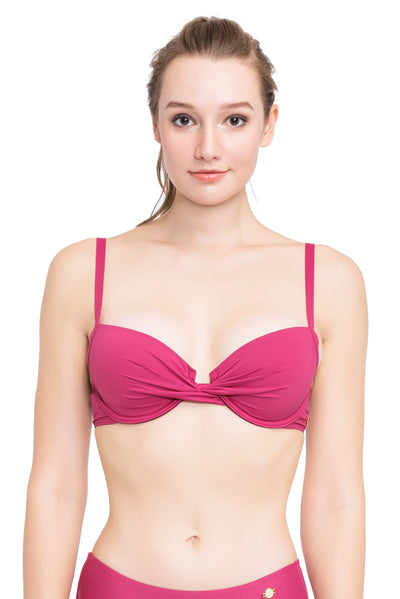 Bikini Tops Core Solid Sangria Underwire Bikini Top - Sunseeker