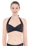 Bikini Tops Core Solid Black Halter Bikini Top - Sunseeker