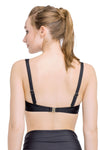 Plus Cup Bikini Tops Core Solid Black Plus Cup Underwire Bikini Top - Sunseeker