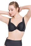 Plus Cup Bikini Tops Core Solid Black Plus Cup Underwire Bikini Top - Sunseeker
