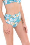 Bikini Bottoms Sunkissed Tropics Aqua Haze High Waisted Full Classic Pant - Sunseeker