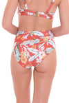 Bikini Bottoms Sunkissed Tropics Rust High Waisted Full Classic Pant - Sunseeker