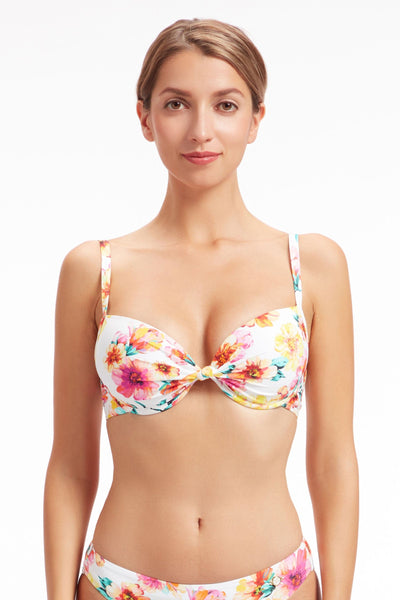 Bikini Tops Vibrant Vacation White Underwire Bikini Top - Sunseeker