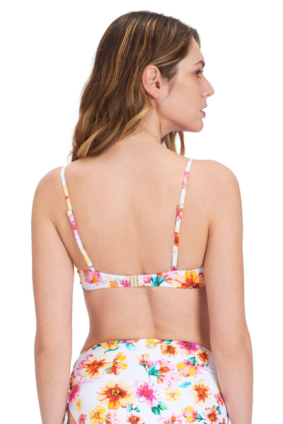 Bikini Tops Vibrant Vacation White Ruched Underwire Bikini Top - Sunseeker