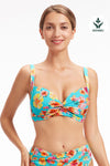 Plus Cup Bikini Tops Vibrant Vacation Sky Blue Plus Cup Bikini Top - Sunseeker